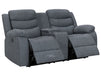 2 Seater Electric Recliner Sofa in Dark Grey Fabric with USB, Console, Cup holders & Storage - Chelsea