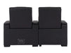 3 2 Electric Recliner Sofa Set in Black Real Leather 2 Piece Cinema Sofa with USB Ports, Chilled Cupholders & Storage Boxes - Rimini