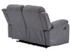 2 Seater Fabric Recliner Sofa in Dark Grey - Trento