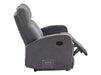 3+1 Recliner Sofa Set inc. Chair in Dark Grey Fabric with Drop-Down Table & Cup Holders - 2 Piece Parma Sofa Set