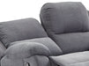 3 2 Recliner Sofa Set. 2 Piece Recliner Sofa Package Suite in Dark Grey Fabric with Drop-Down Table & Drink Holders- Trento