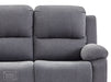 2 Seater Fabric Recliner Sofa in Dark Grey - Trento