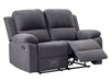 2+1 Recliner Sofa Set inc. Chair in Dark Grey Fabric - Trento