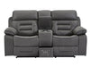 2+2 Recliner Sofa Set - Cinema Sofa Package In Grey Resilience Fabric with Consoles, Speakers, Cup Holders, Power Headrest & More- Tuscany