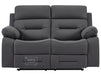 2 1 1 Recliner Sofa Set inc. Chairs in Dark Grey Fabric - 3 Piece Recliner Sofa Set - Foster