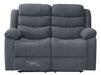 2 Seater Fabric Recliner Sofa in Dark Grey - Sortino