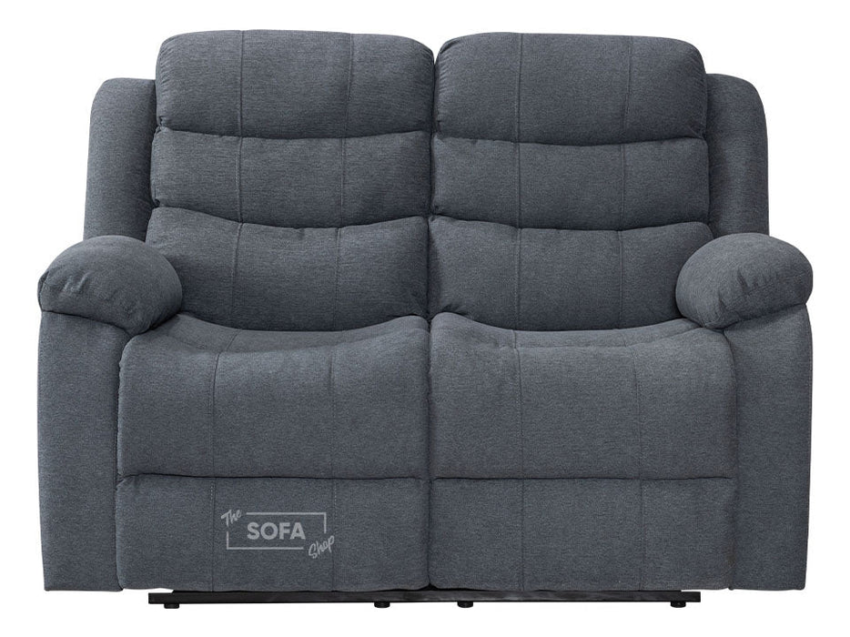 3 Piece Sofa Set - Recliner Sofa - 2+2+2 Seat Sofa Suite Package in Dark Grey Fabric - Sorrento