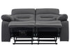 2 Seater Electric Recliner Sofa in Grey Velvet with USB Ports & Cup holders - Foster