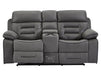 2+1 Electric Recliner Sofa Set inc. Cinema Seat in Grey Resilience Fabric. 2 Piece Cinema Sofa With LED Cup Holders & Usb Ports & Storage - Tuscany