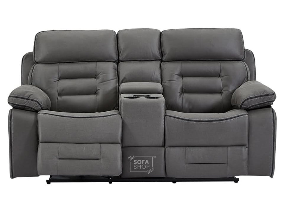 Loveseat Cinema Sofa in Grey Fabric | Save £000s