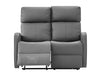 3 2 1 Recliner Sofa Set. 3 Piece Recliner Sofa Package Suite in Grey Leather with Drop-Down Table & Drink Holders- Parma