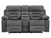 2+2 Recliner Sofa Set - Cinema Sofa Package In Grey Resilience Fabric with Consoles, Speakers, Cup Holders, Power Headrest & More- Tuscany