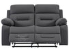 2 1 1 Recliner Sofa Set inc. Chairs in Dark Grey Fabric - 3 Piece Recliner Sofa Set - Foster