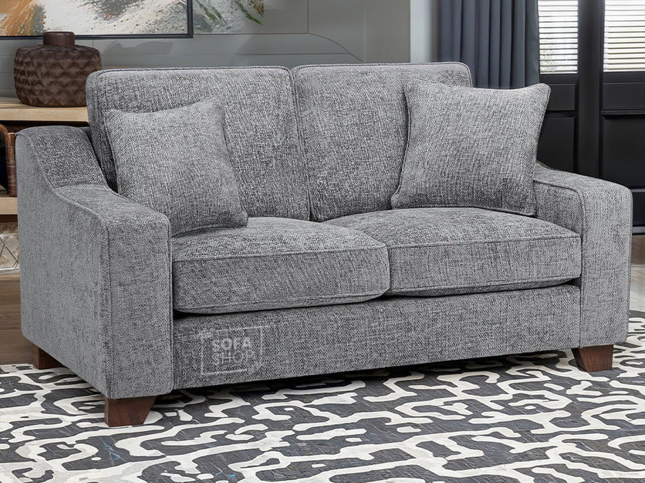 2 Seater Fabric Sofa in Grey Or Beige - Nebraska