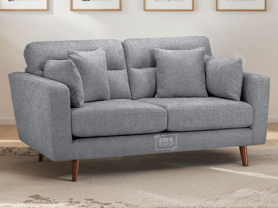 2 Seater Fabric Sofa in Beige Or Grey - Zenith