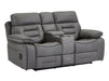 2+1 Electric Recliner Sofa Set inc. Cinema Seat in Grey Resilience Fabric. 2 Piece Cinema Sofa With LED Cup Holders & Usb Ports & Storage - Tuscany