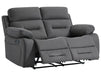 2+1 Recliner Sofa Set inc. Chair in Dark Grey Fabric - Foster