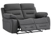 2+1 Electric Recliner Sofa Set inc. Chair in Grey Velvet with Power Recliners & USB Ports- 2 Piece Foster Power Sofa Set