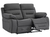 3 2 Electric Recliner Sofa Set. 2 Piece Recliner Sofa Package Suite in Grey Velvet Fabric With USB Ports & Drink Holders & Drop Down Table- Foster