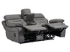 2+1 Electric Recliner Sofa Set inc. Cinema Seat in Grey Resilience Fabric. 2 Piece Cinema Sofa With LED Cup Holders & Usb Ports & Storage - Tuscany