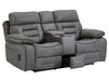 2+1 Electric Recliner Sofa Set inc. Cinema Seat in Grey Resilience Fabric. 2 Piece Cinema Sofa With LED Cup Holders & Usb Ports & Storage - Tuscany