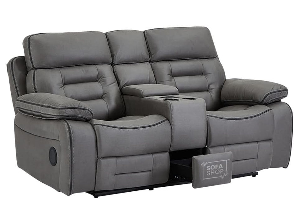 Loveseat Cinema Sofa in Grey Fabric | Save £000s