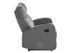 2 Seater Leather Recliner Sofa in Grey - Parma