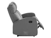 Grey Leather Recliner Chair - Parma