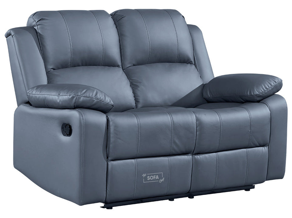 2+2 Recliner Sofa Set - Grey Leather Sofa Package - Trento