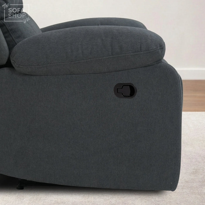 1 Seater Manual Recliner Chair | Dark Grey Fabric | Trento