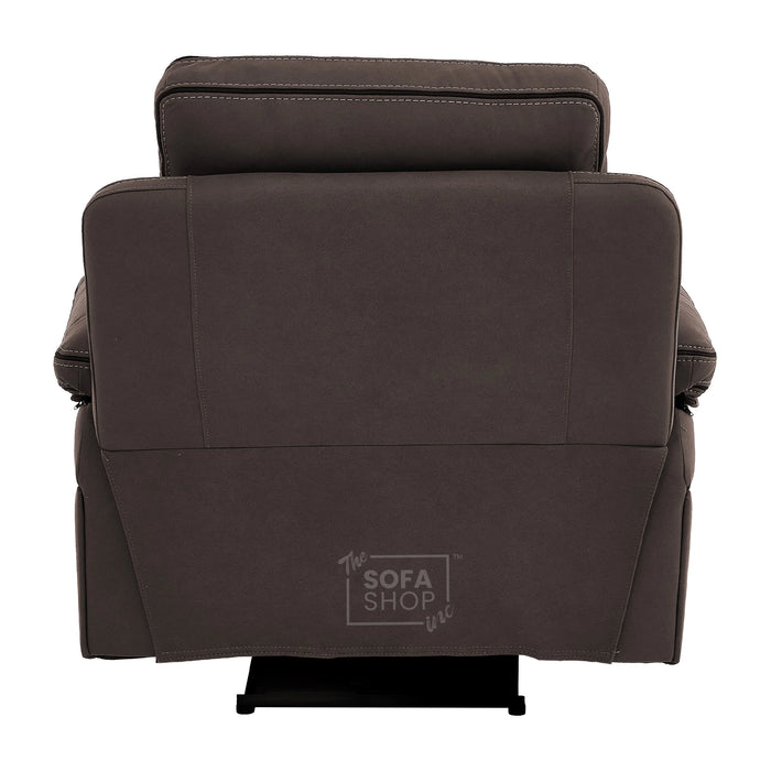 2+1 Dark Brown Fabric Electric Recliner Cinema Sofa Set | Hi-Tech Sofa Suite with Massage, Heating, Bluetooth Speakers, Fold-Down Table & Side Storage | Tuscany | The Sofa Shop