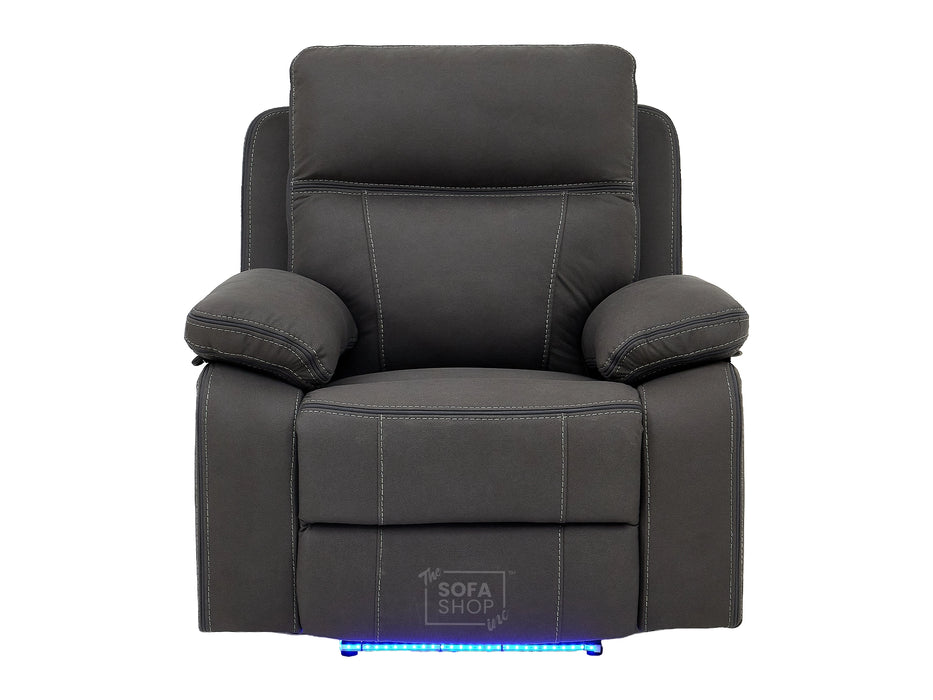 3+2+1 Piece Electric Home Cinema Theatre Sofa Set | Fabric Couch Suite Package In Grey with Console + USB + Massage + Storage | Vinsonova | The Sofa Shop