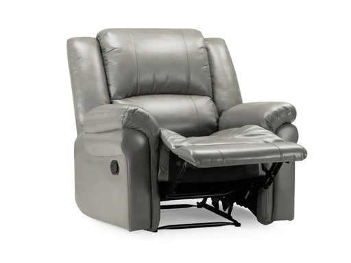 Suzi Grey Leather Recliner Chair | Compact Comfort & Luxury | The Sofa Shop