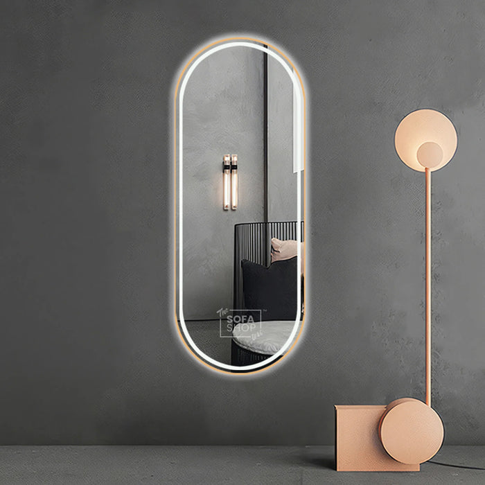 Gold Mirror Arch Large Frameless - 70×180 cm