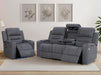 3+1 Electric Recliner Sofa Set in. Cinema Seat in Dark Grey Woven Fabric. 2 Piece Cinema Sofa with LED Cup Holders & Storage - Lawson