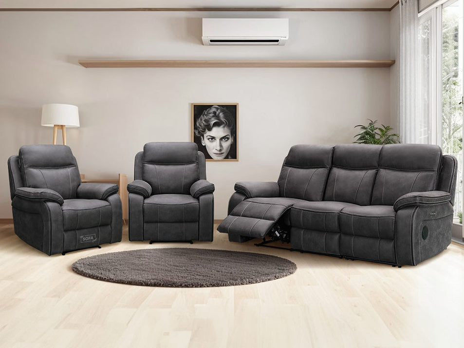 Vinson 3 1 1 Electric Recliner Sofa Set Quick Delivery