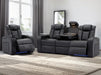 3+1 Electric Recliner Sofa Set and Cinema Sofa Seats Package in Black Real Leather. Suite with USB, Storage, and Charger - Capri