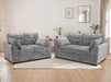 3+2 Seater Fabric Sofa In Grey - Maxwell