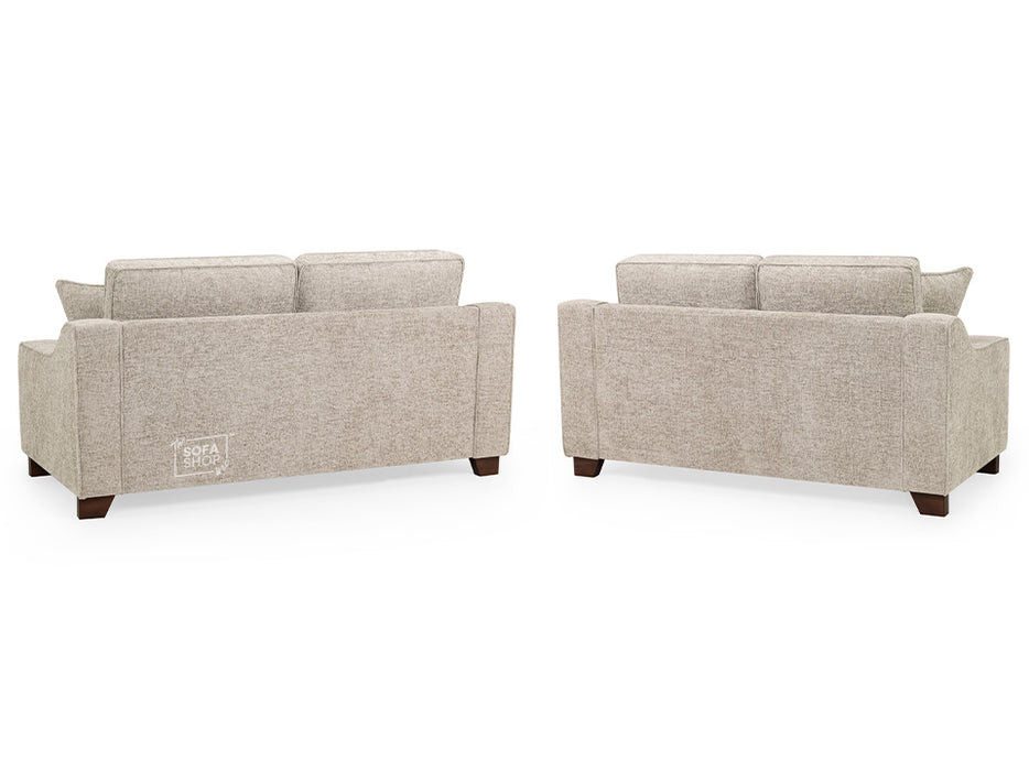 3+2 Seater Fabric Sofa in Beige Or Grey - Nebraska