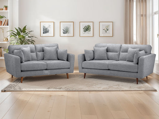 3+2 Seater Fabric Sofa in Beige Or Grey - Zenith