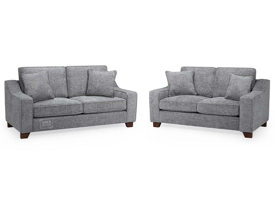 3+2 Seater Fabric Sofa in Beige Or Grey - Nebraska