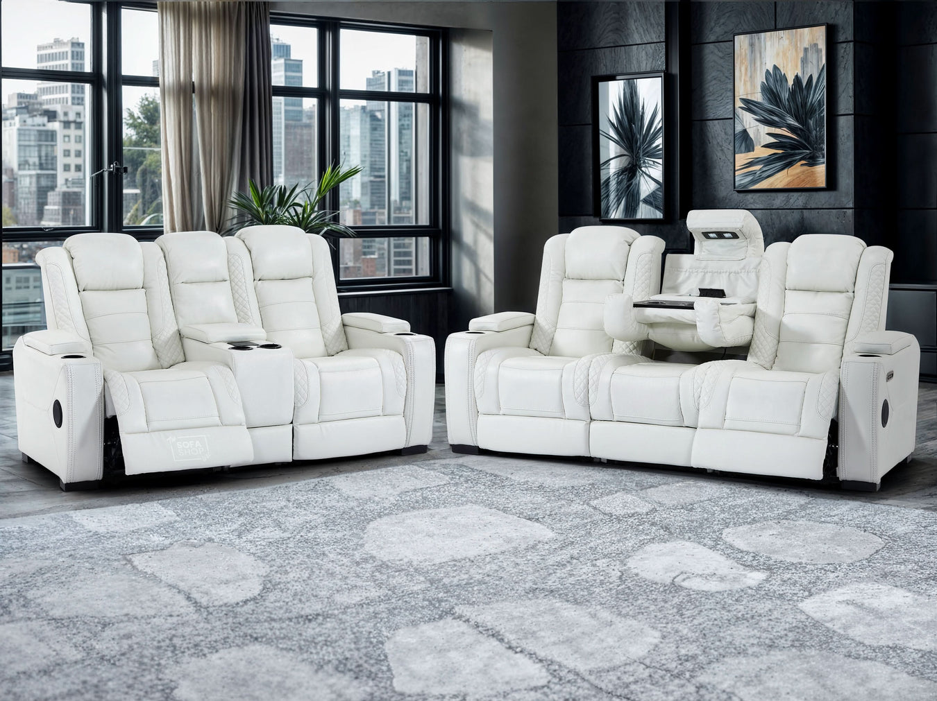 2 Seater Electric Leather Sofas