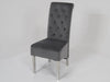 Grey Chesterfield Dining Table Chairs Set Of 3 | No Issues - NEW | Second Hand Sofas 54