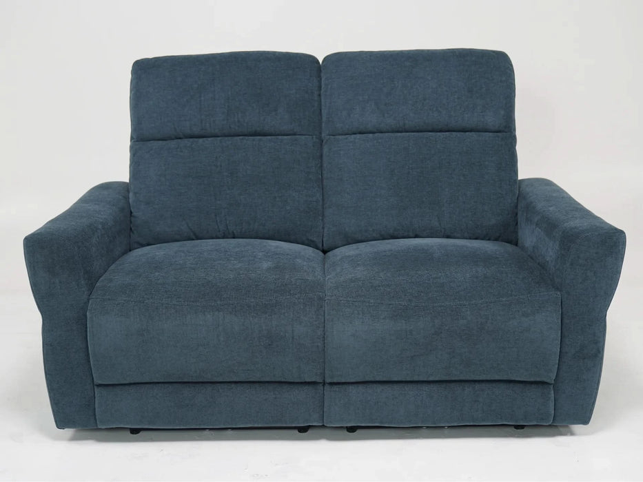 3+2 Recliner Fabric Sofa in Dark Turquoise | Fabric Couch with USB Ports & Fully Reclining Seats | Sample Sofas