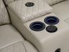 2 Seater Electric Recliner Cinema Sofa in Cream Leather | Scuffs and Scratches on Both Side Panels, Small Scuff on Left-Hand Front Ear | Venice | Second Hand Sofa 58