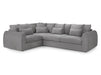 Left Hand Facing Corner Sofa in Beige Or Grey Fabric - Mirabel