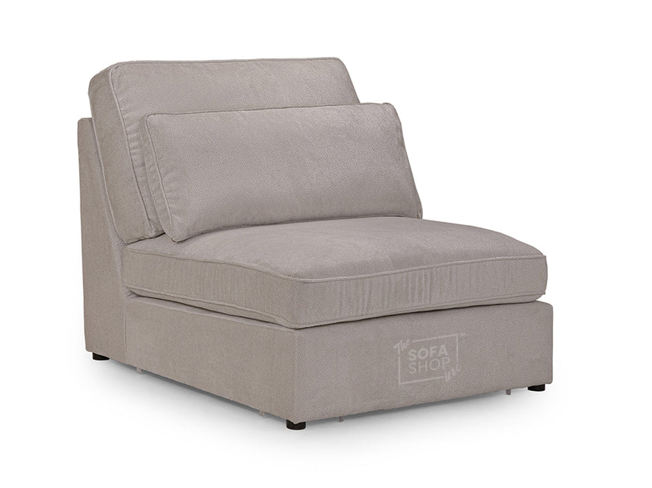 Modular Corner Sofa In Grey, White Or Mocha Fabric -  Kiana