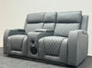 Venice Series One 2 Seater Electric Recliner Smart Cinema Sofa In Grey Leather - Ex Display Sofa 96