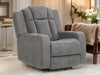 Electric Recliner Cinema Chair in Light Grey Fabric with Cup Holders - Sample Sofa 21