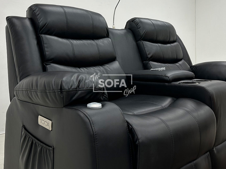 Turin 2 Seater Electric Recliner Sofa With Power Functions, Console , Reading Light & USB Ports- Second Hand Sofas
